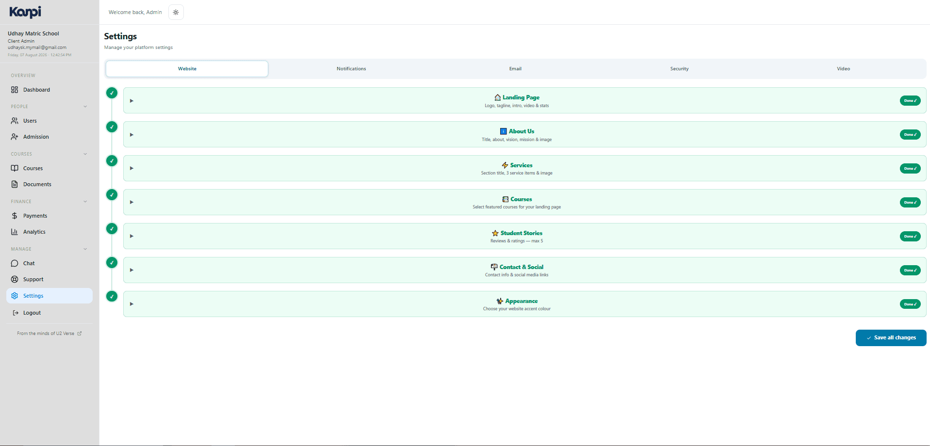 White-label branding and CMS settings